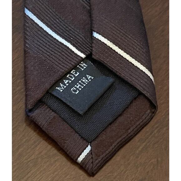 Michael Michael Kors Brown Blue 100% Silk Men’s Neck Tie Made In China - Picture 7 of 9